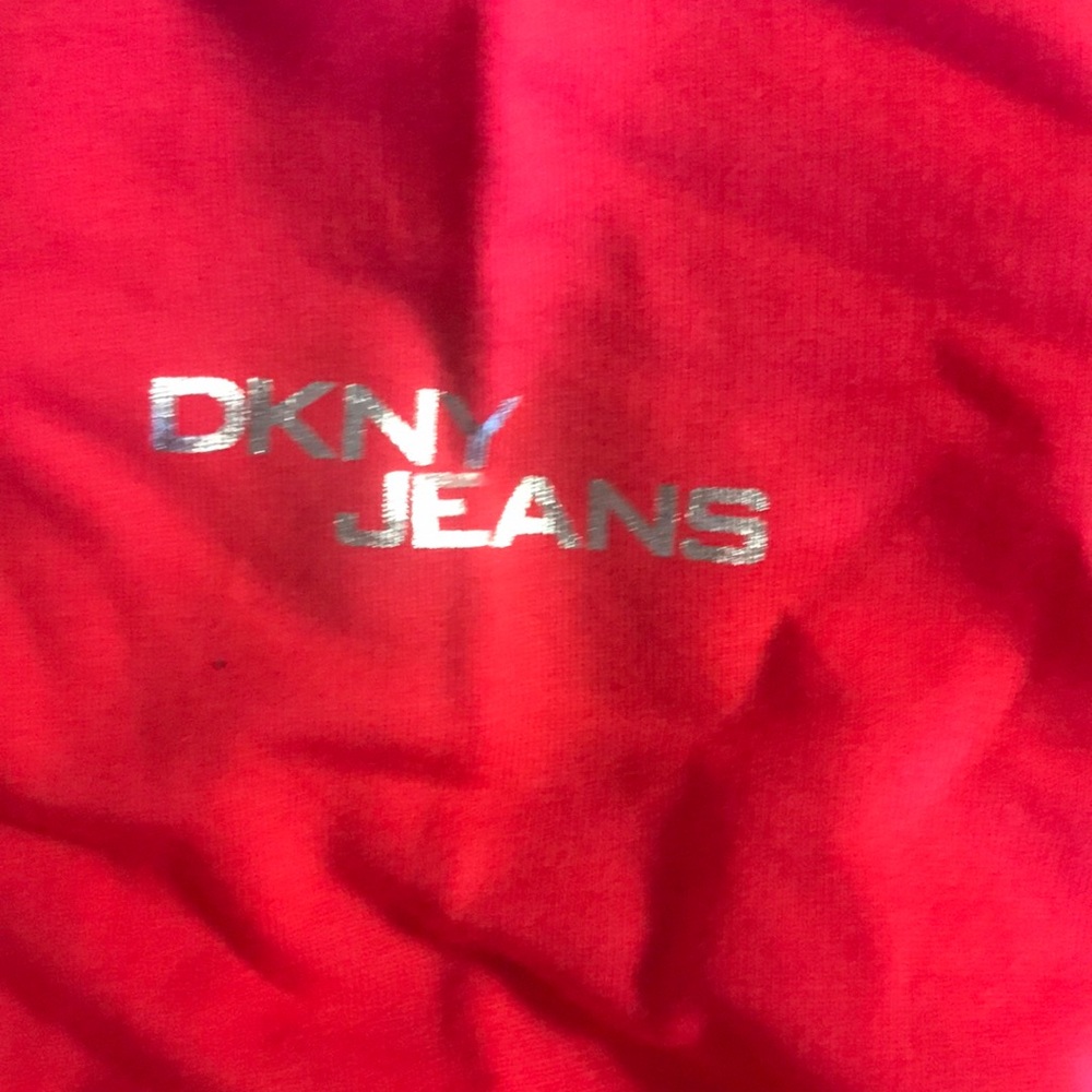 DKNY Jeans Small  zipper hoodie coral - Picture 9 of 10